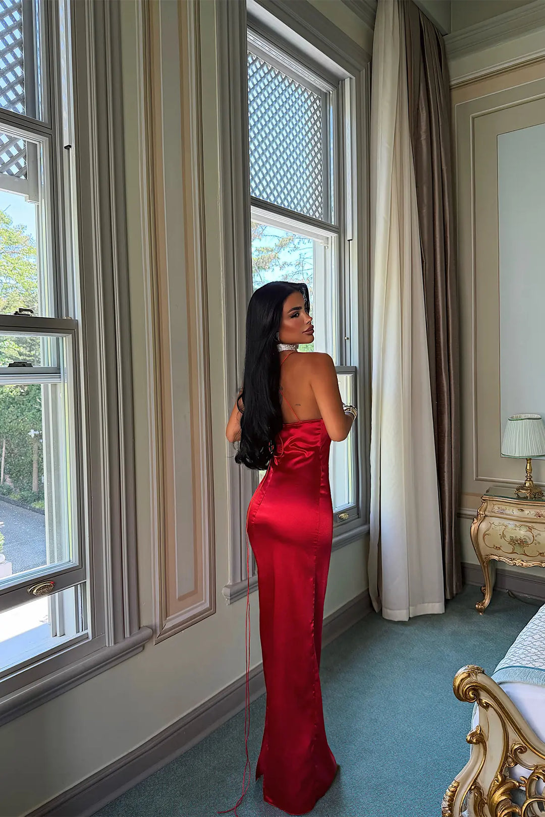 EYY Women Red Finue Dress - Layton