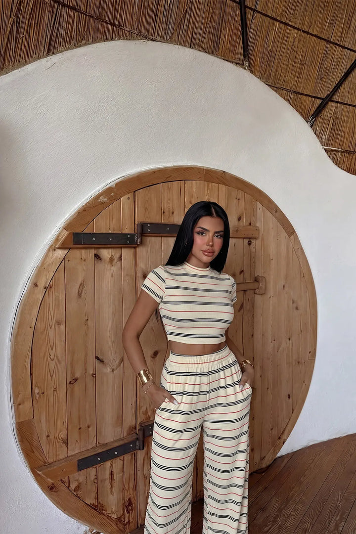 EYY Women Cream Pants Set - Waltham