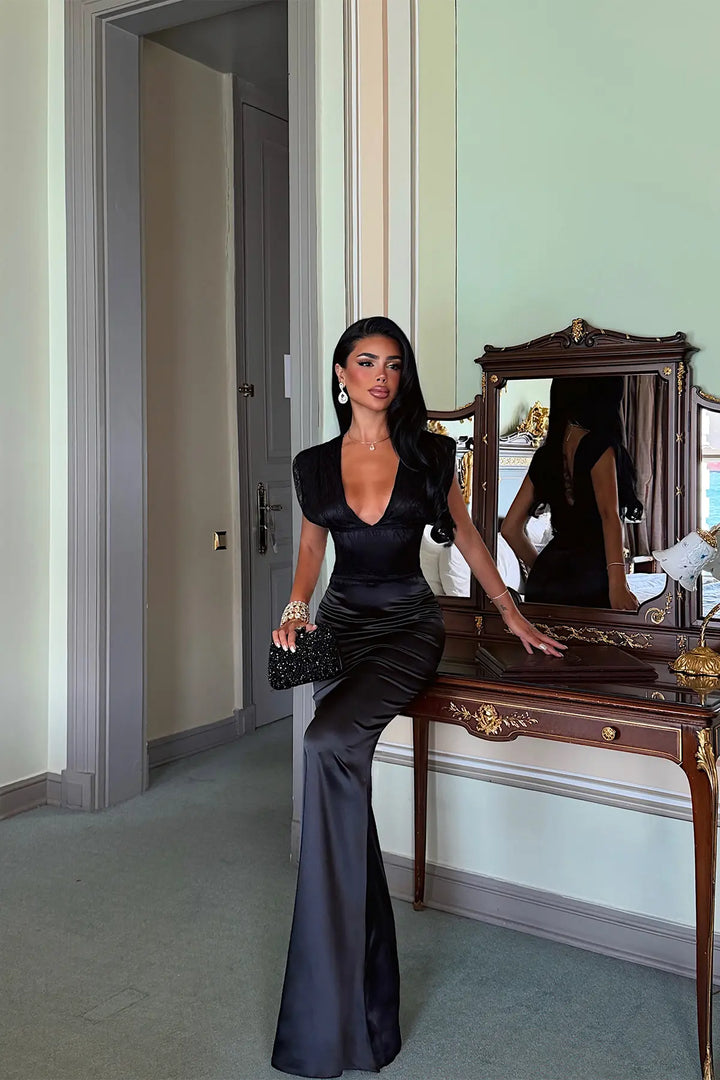 EYY Women Black Basic Long Dress - Kent