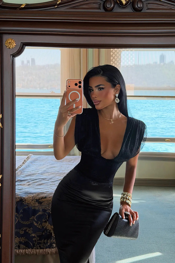 EYY Women Black Basic Long Dress - Kent