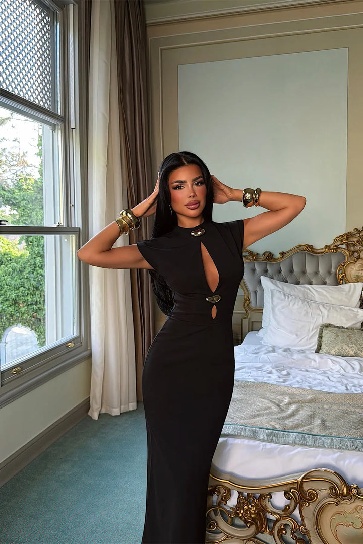 EYY Women Black Midi Dress - Casalecchio di Reno