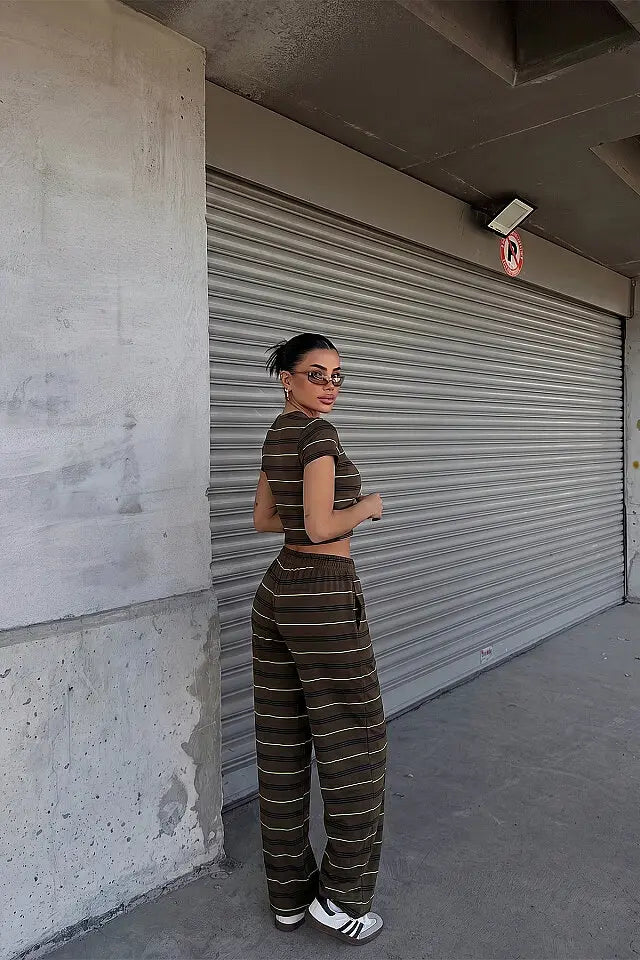 EYY Women Brown Pants Set - Castle Rock