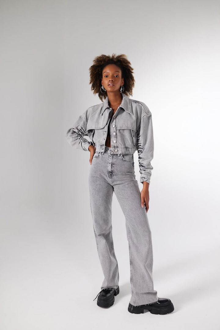 HLLY Women Lorenzo Jean Pants Gray - Guadalupe