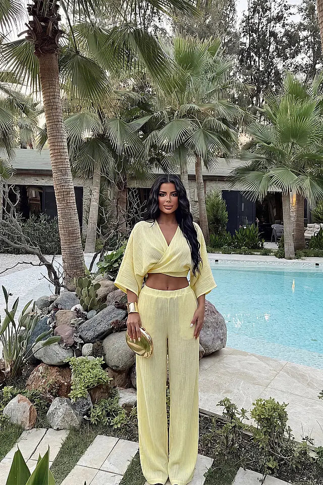 EYY Women Yellow Pants Set - Alkmaar