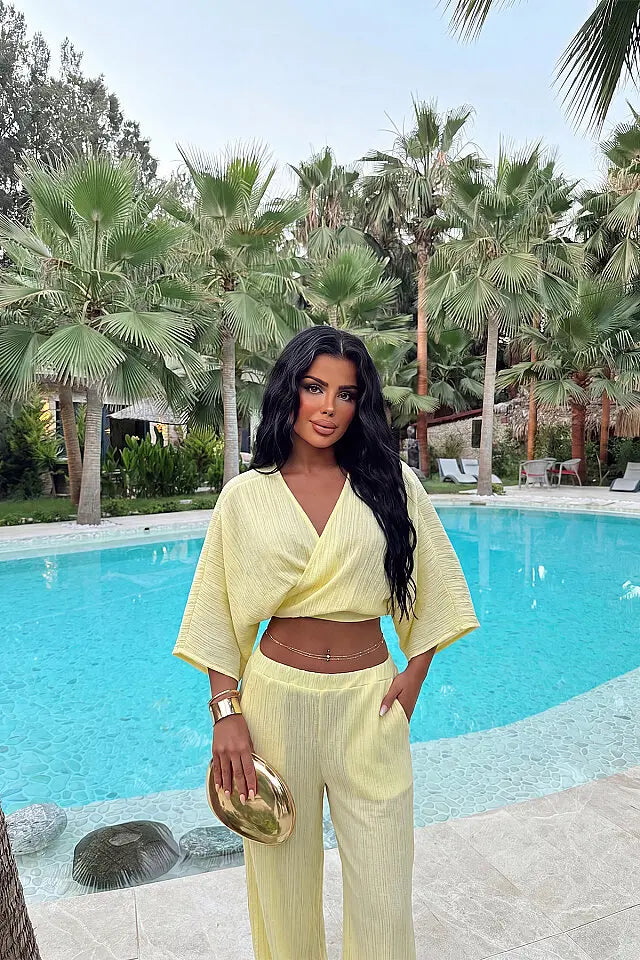 EYY Women Yellow Pants Set - Alkmaar