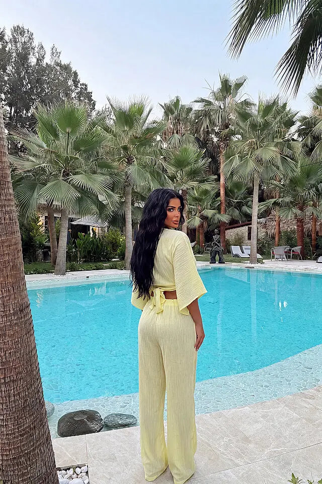 EYY Women Yellow Pants Set - Alkmaar