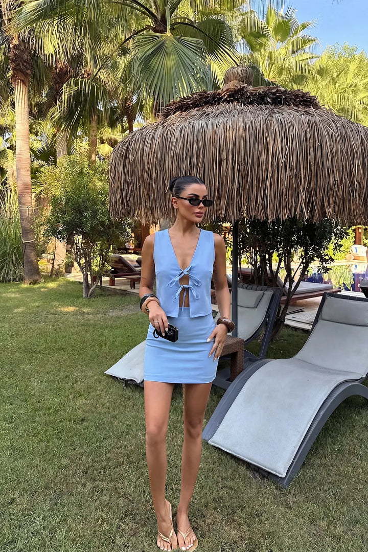 EYY Women Blue Skirt Set - Harrow