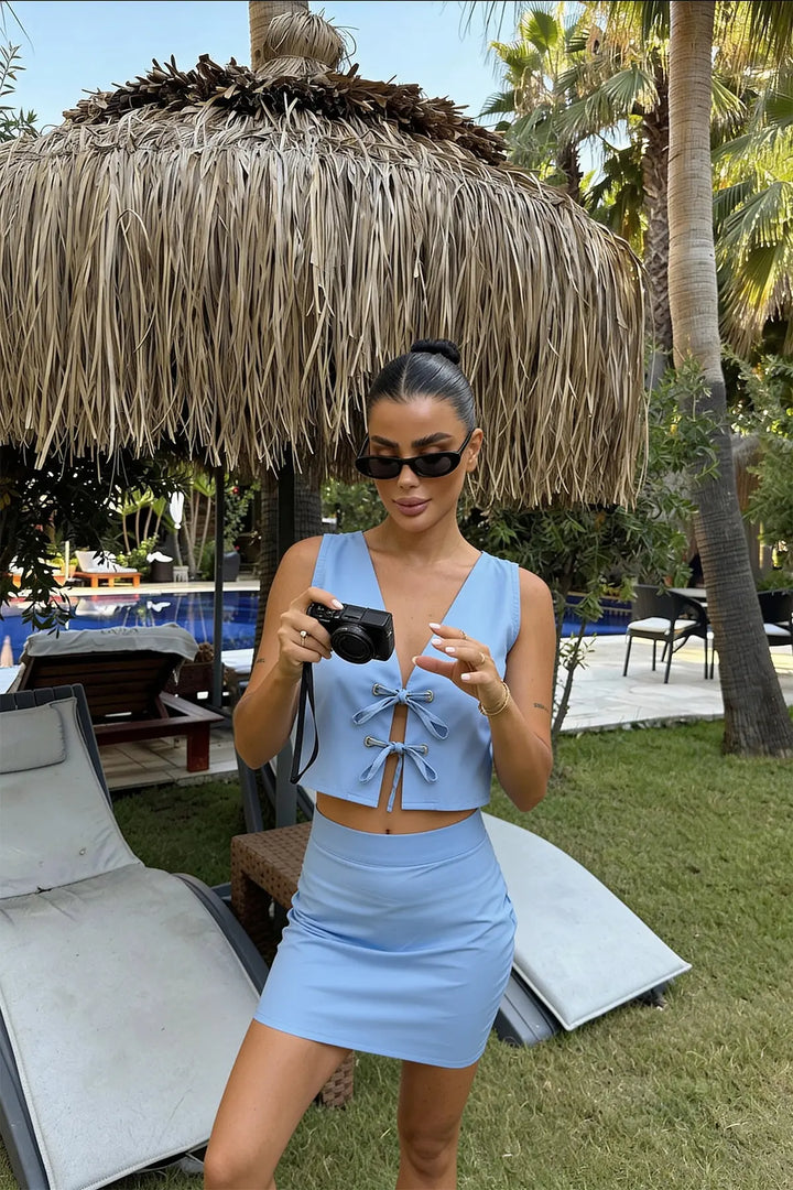 EYY Women Blue Skirt Set - Harrow