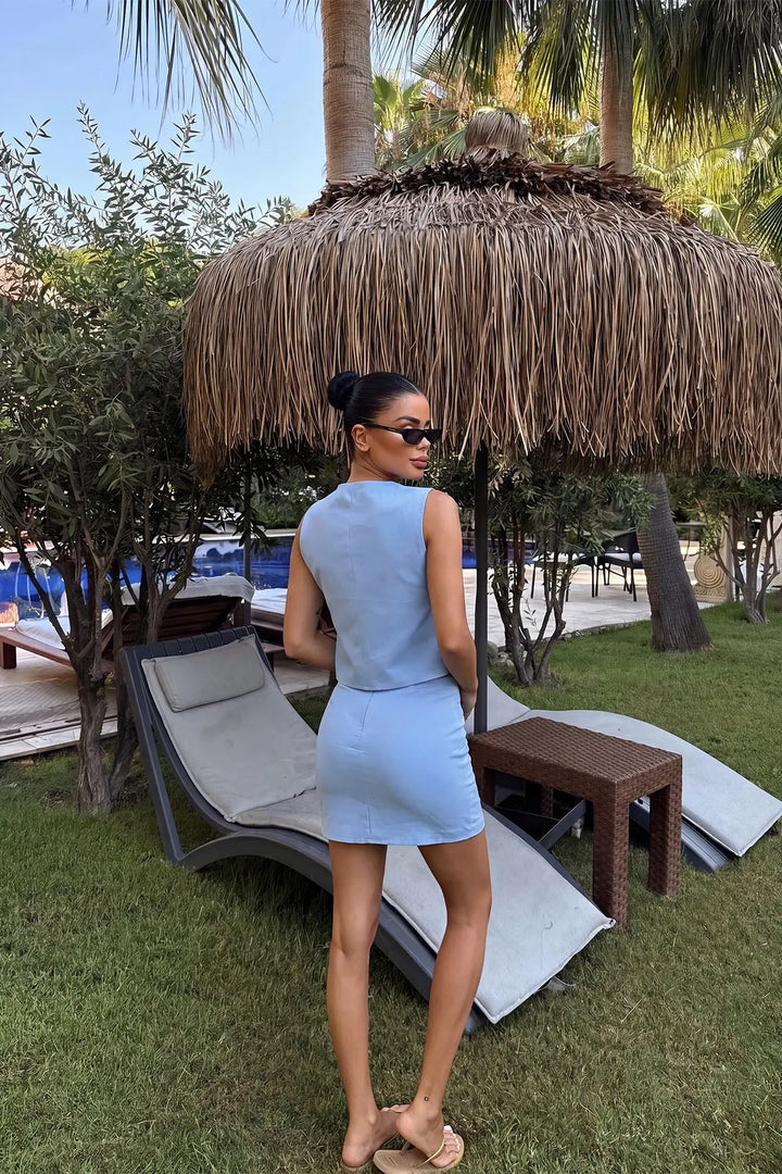 EYY Women Blue Skirt Set - Harrow