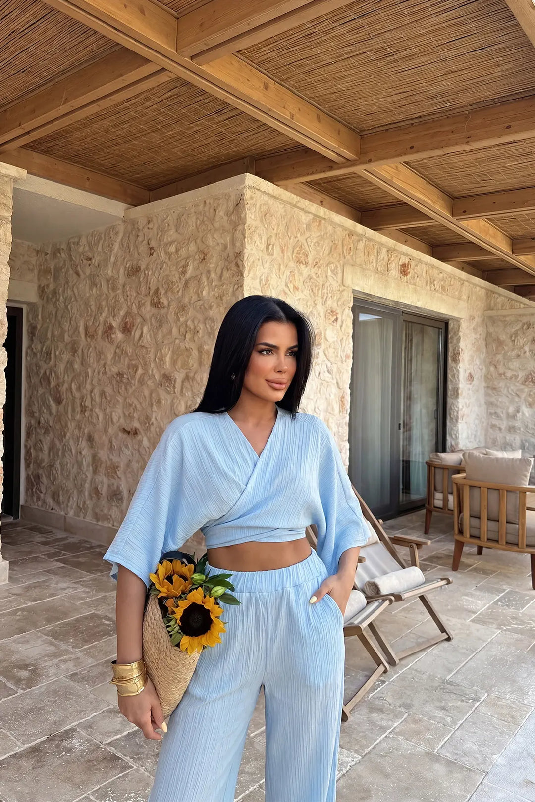 EYY Women Комплект из синих брюк и брюк - Rimini