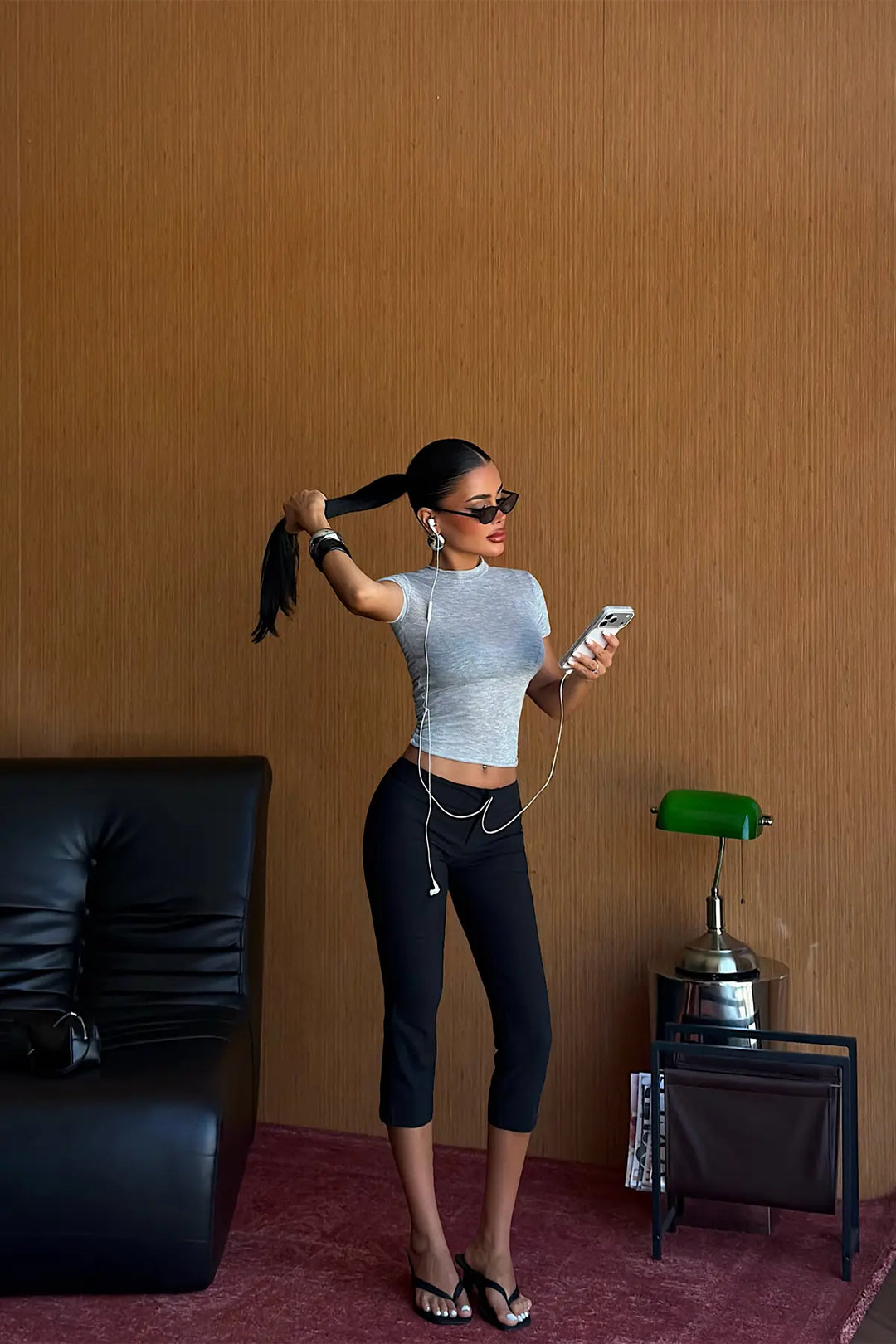 EYY Women Grey Basic Crop Top - San Pedro Mixtepec