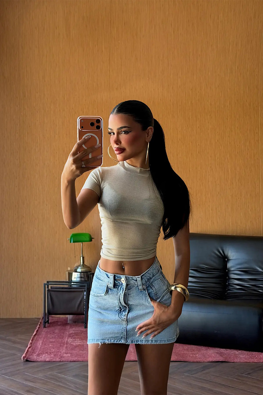 EYY Women Beige Basic Crop Top - Orizaba