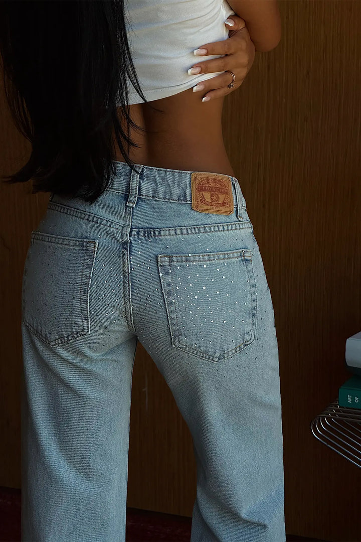 EYY Women Blue Stone Detail Jeans - Burlington