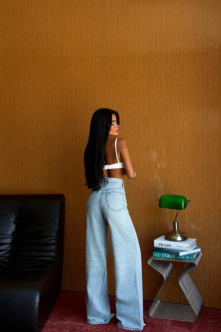 EYY Women Ice Blue High-Waisted Jeans - Ivry-sur-Seine