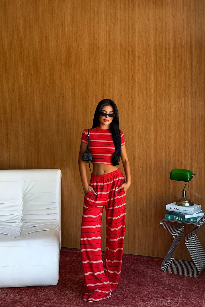 EYY Women Red Pants Set - Perris