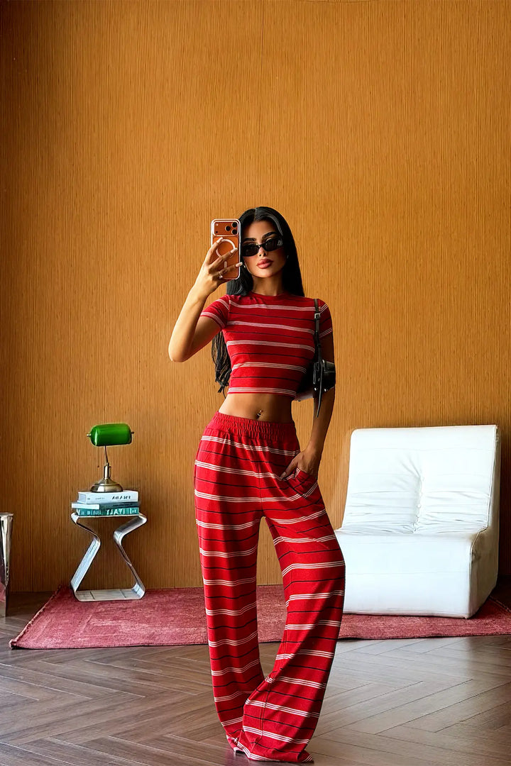 EYY Women Red Pants Set - Perris