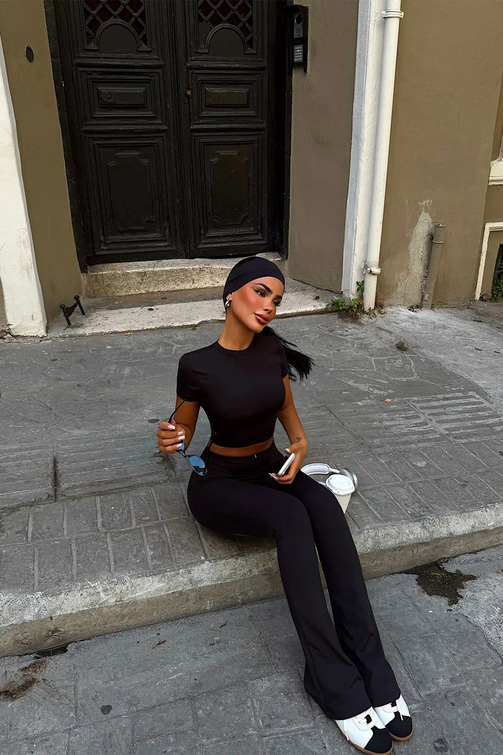 EYY Women Three-Piece Set with Black Pants - Salem