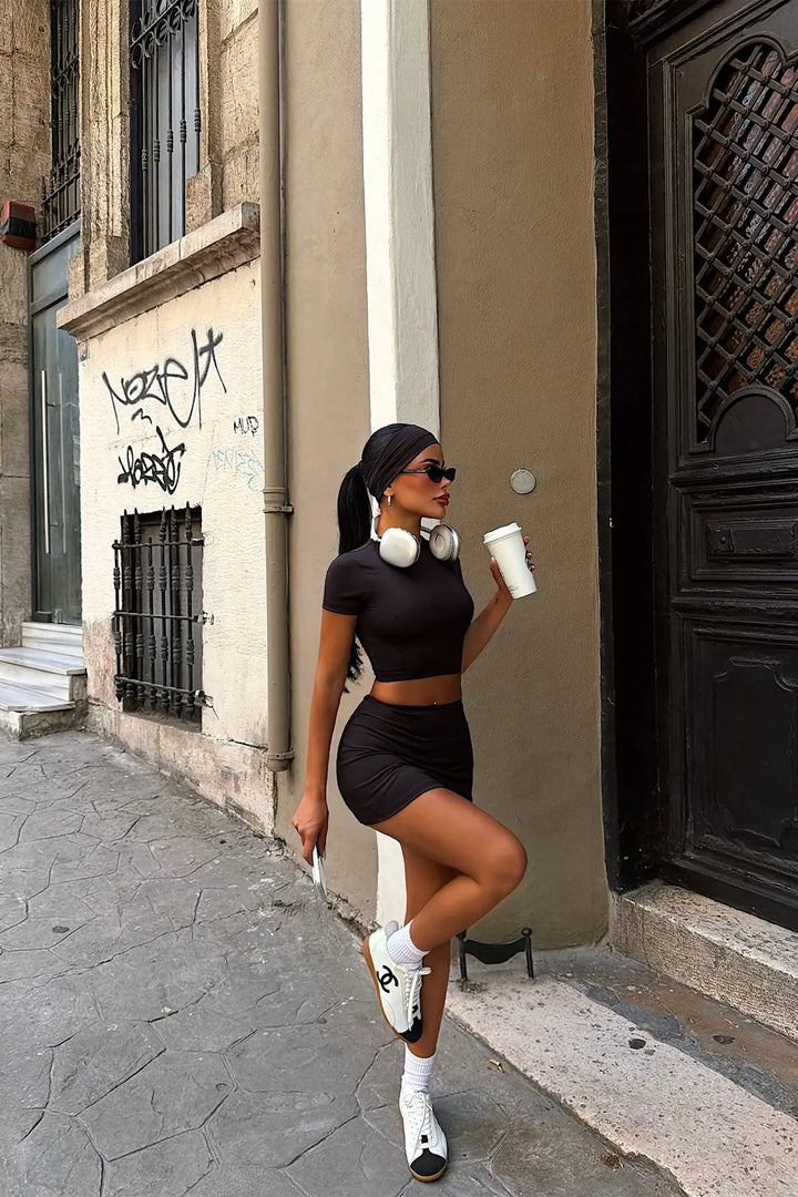 EYY Women Three-Piece Set with Black Pants - Salem