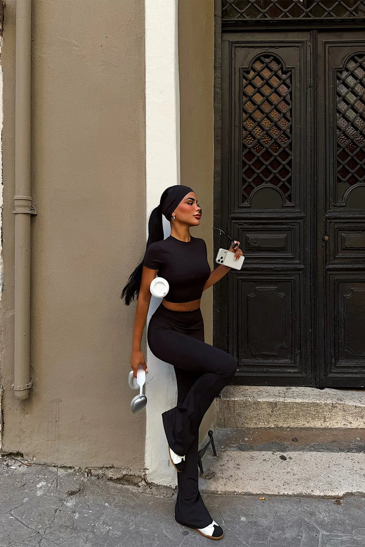 EYY Women Three-Piece Set with Black Pants - Salem