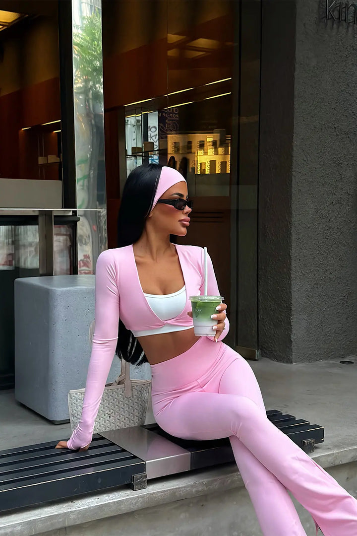 EYY Women Pink 3-Piece Pants Set - Nueva Rosita