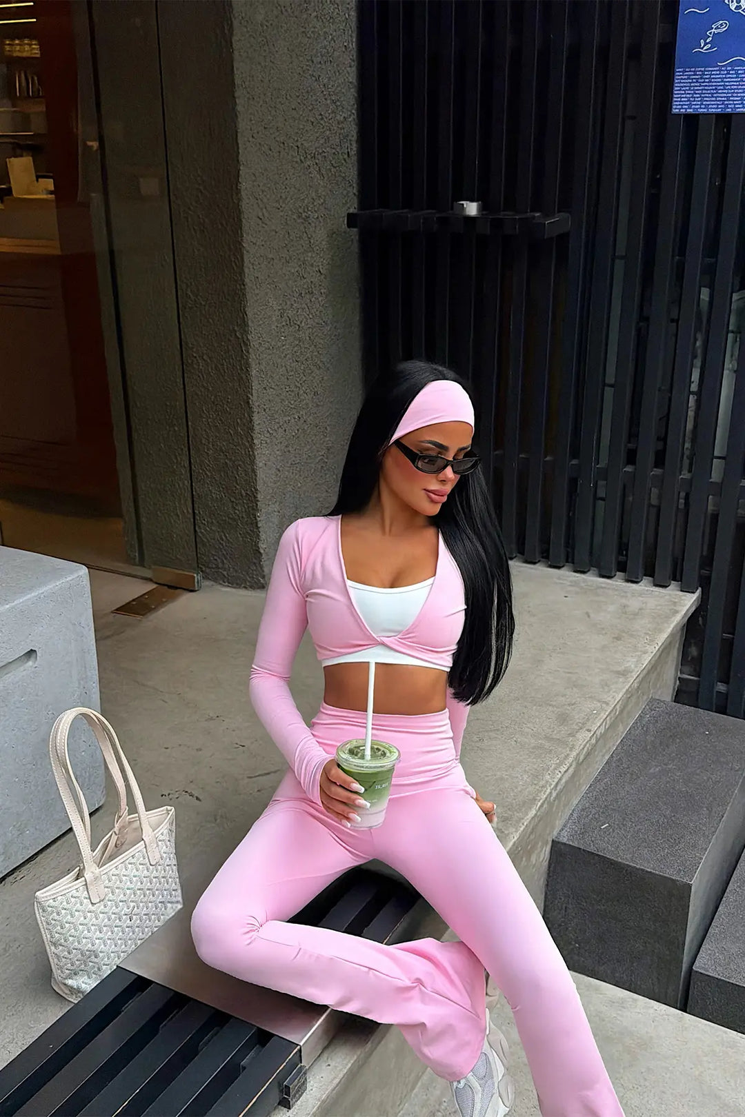 EYY Women Pink 3-Piece Pants Set - Nueva Rosita