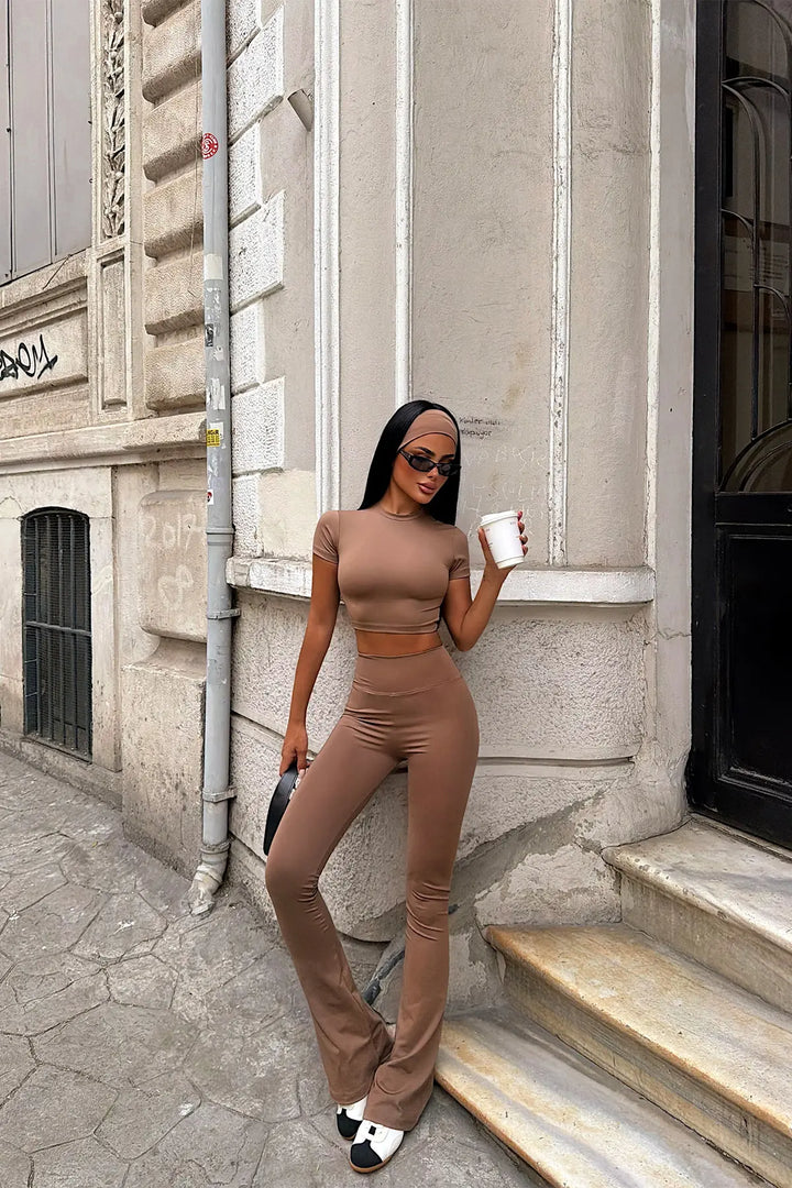 EYY Women Three-piece set with brown trousers - Owasso