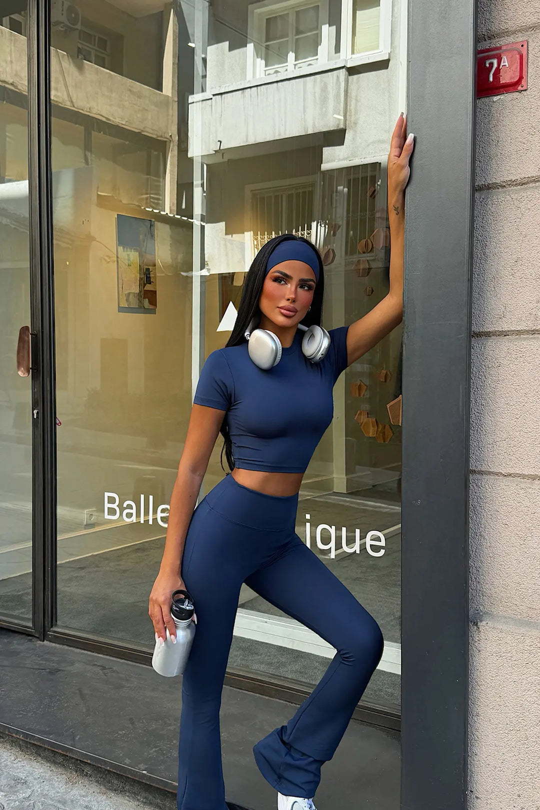 EYY Women Navy Blue Trousers Set (3 pieces) - Konotop