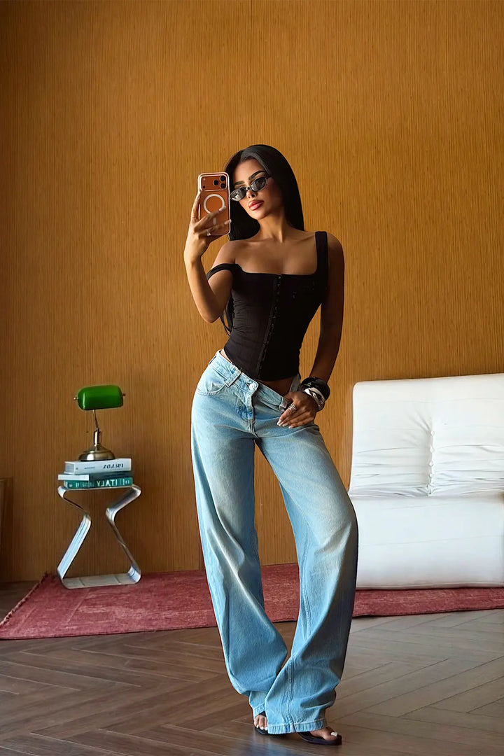 EYY Women Black Crop Top - Sparks