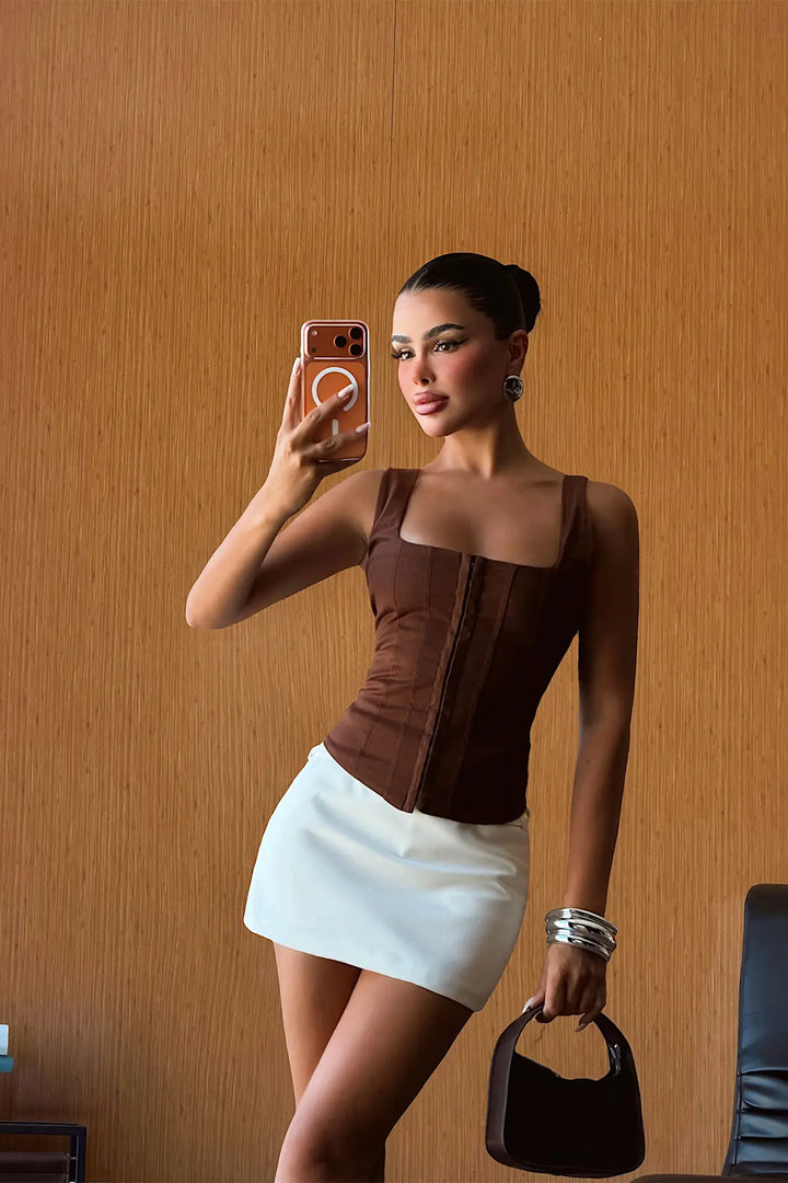 EYY Women Dark Brown Crop Top - San Pedro Garza García