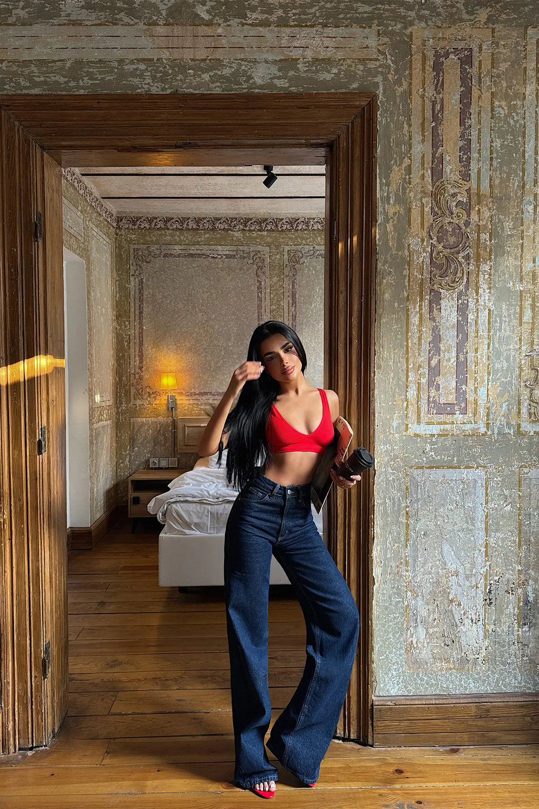 EYY Women Navy Blue High-Waisted Trousers - Laval