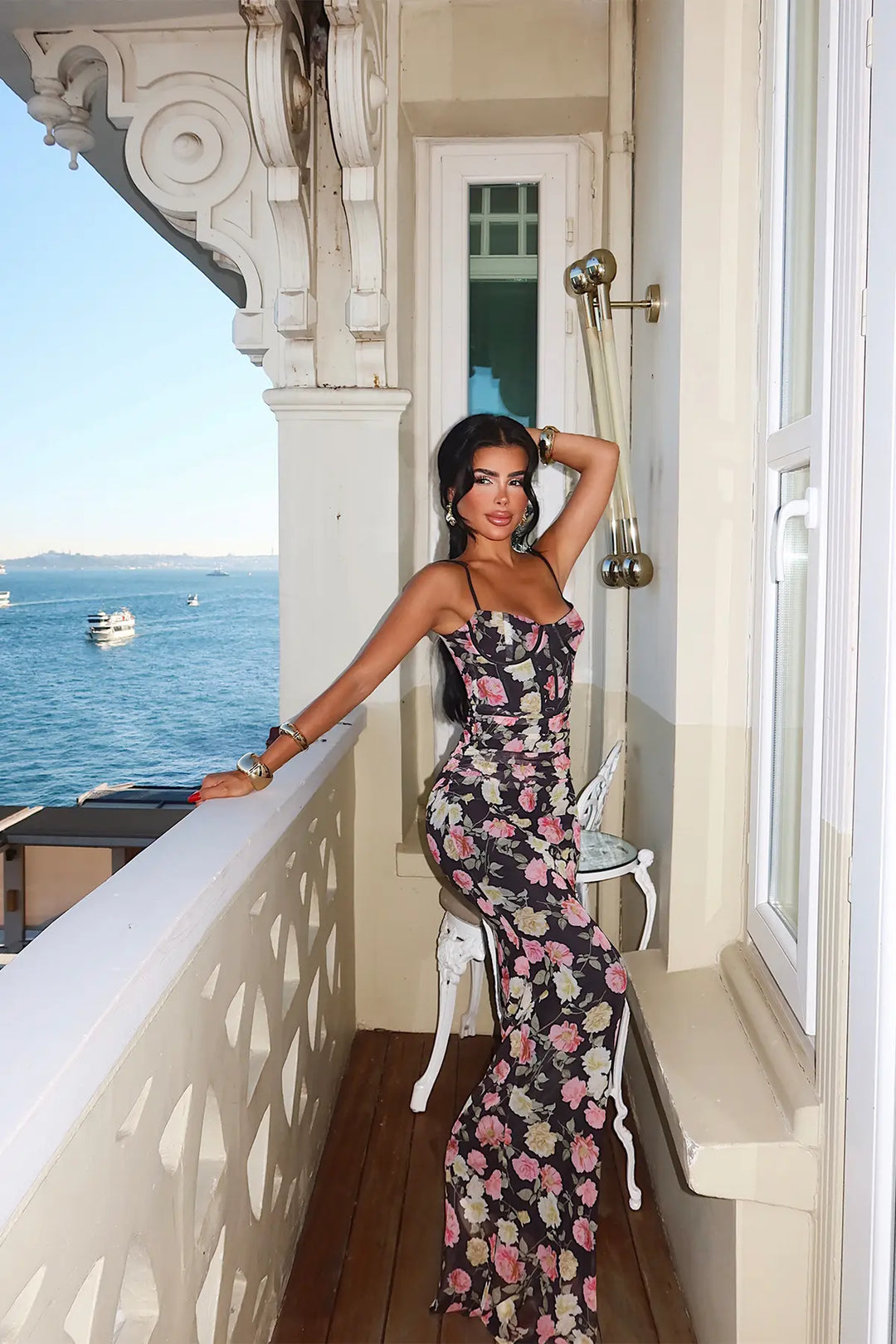 EYY Women Black Floral Print Dress - Ivry-sur-Seine