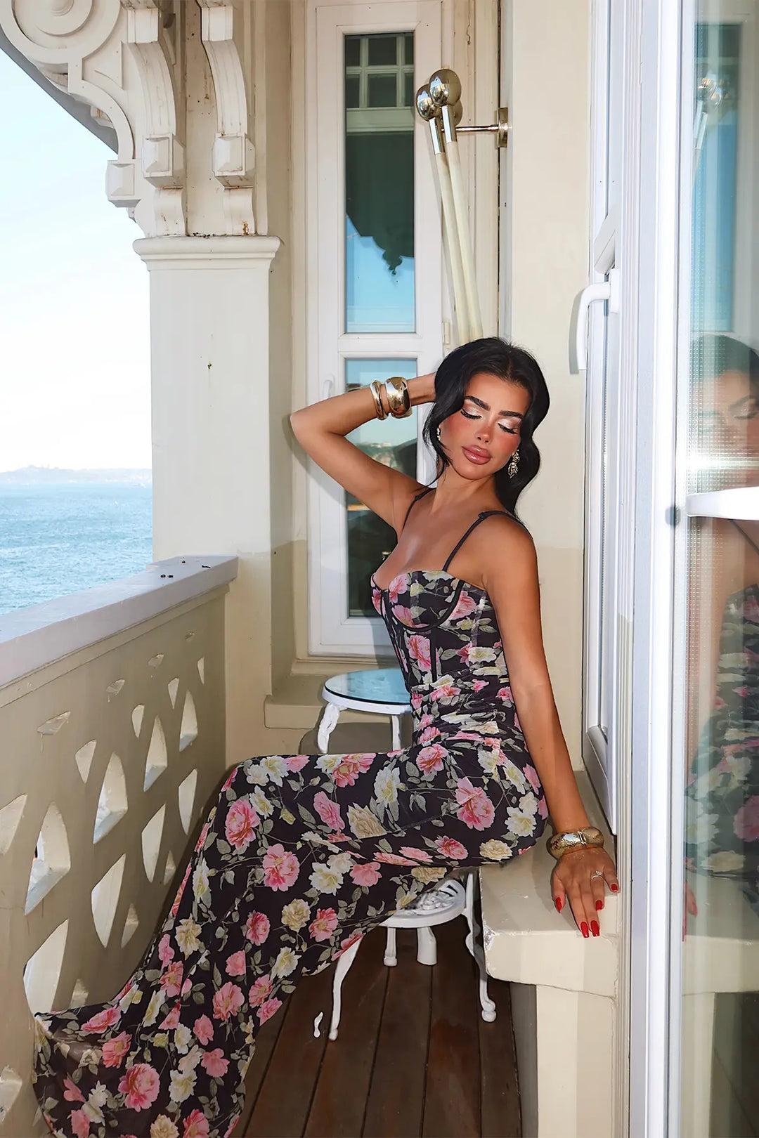 EYY Women Black Floral Print Dress - Ivry-sur-Seine