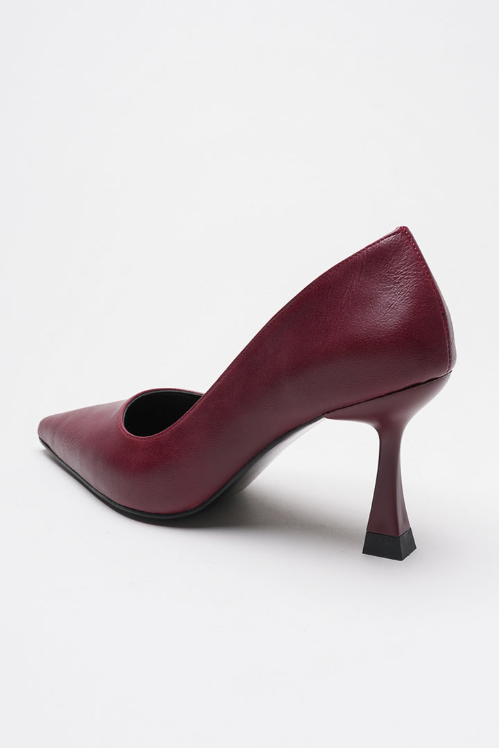DSM Ernio Bordeaux Leather High Heel Women's Shoe - La Porte