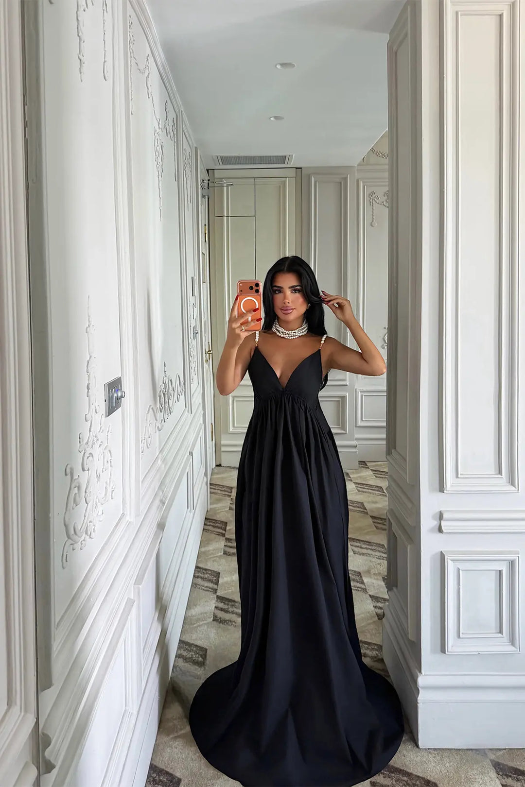 EYY Women Black Strappy V-Neck Dress - Merthyr Tudful
