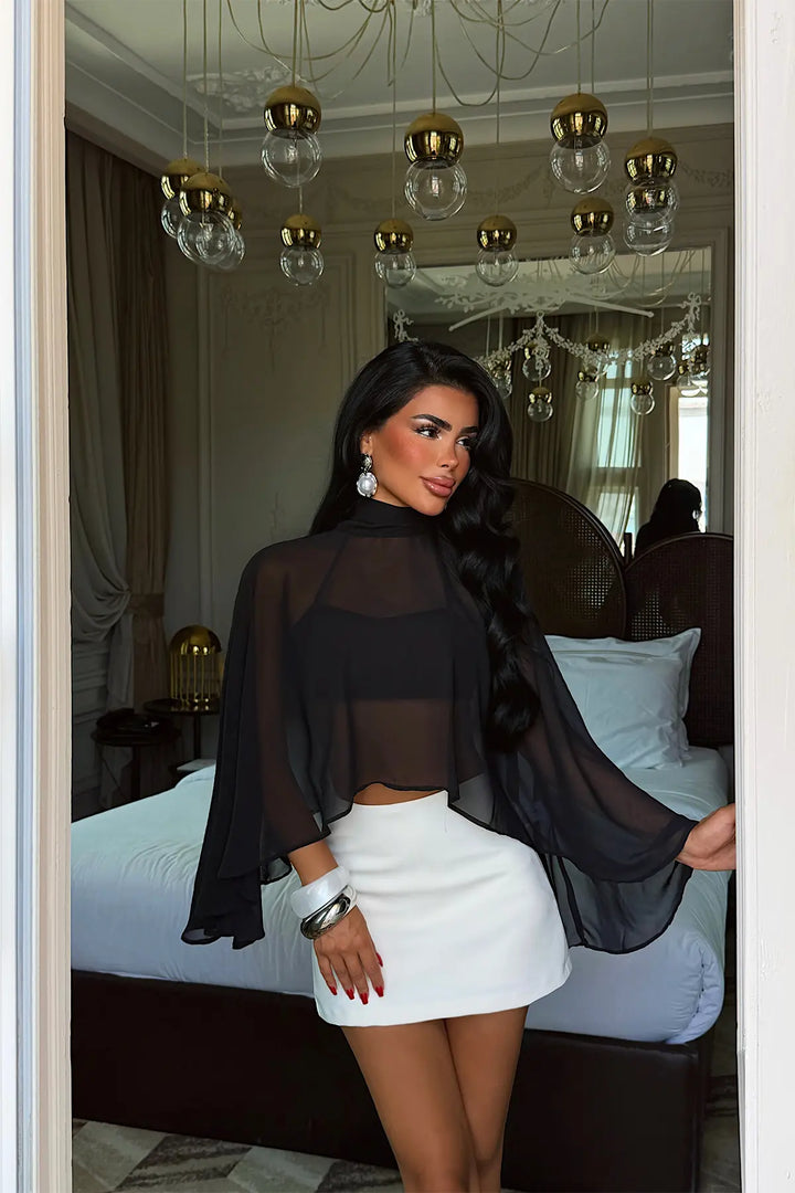 EYY Women Black Transparent Blouse - Keratsíni
