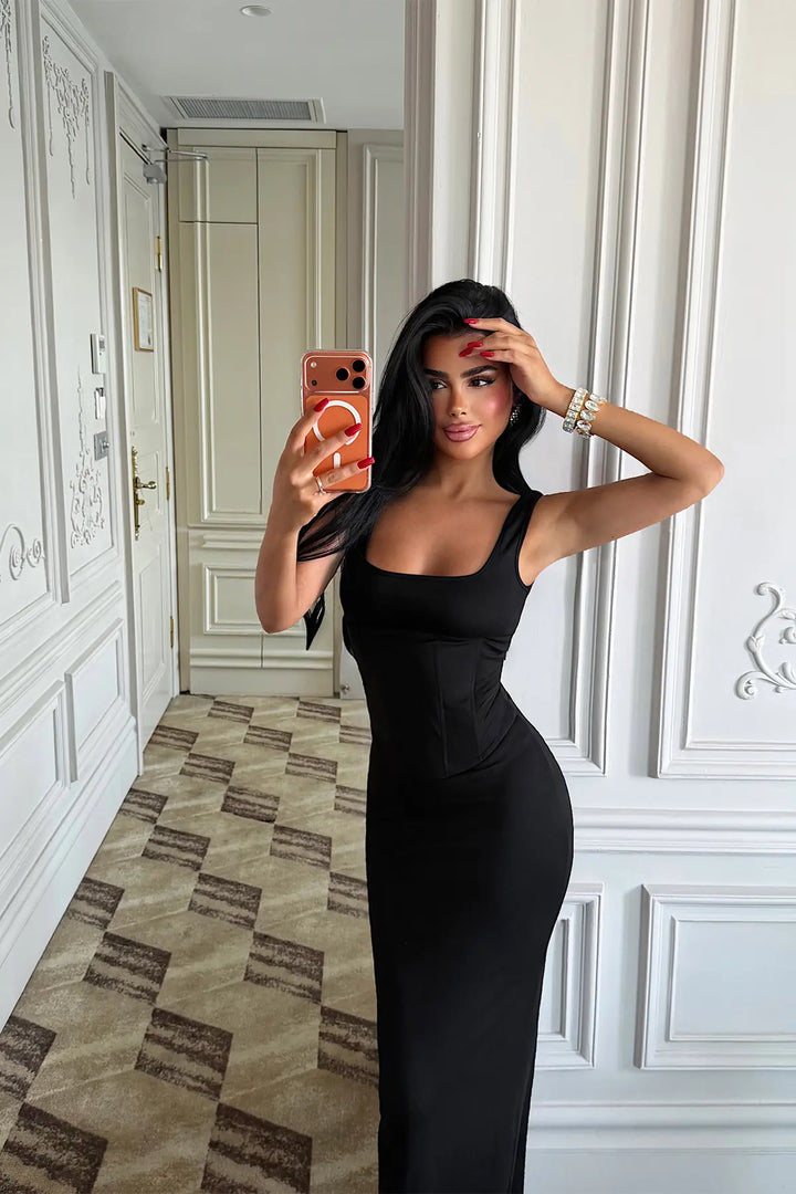 EYY Women Black Basic Long Dress - Úbeda