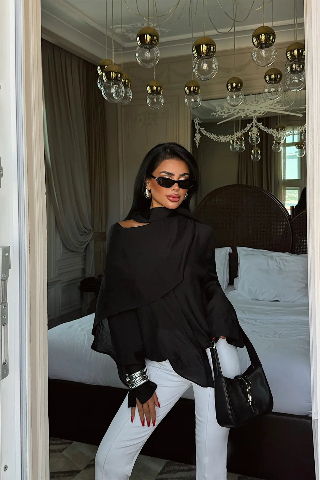 EYY Women Black Tulle Blouse - Dearborn
