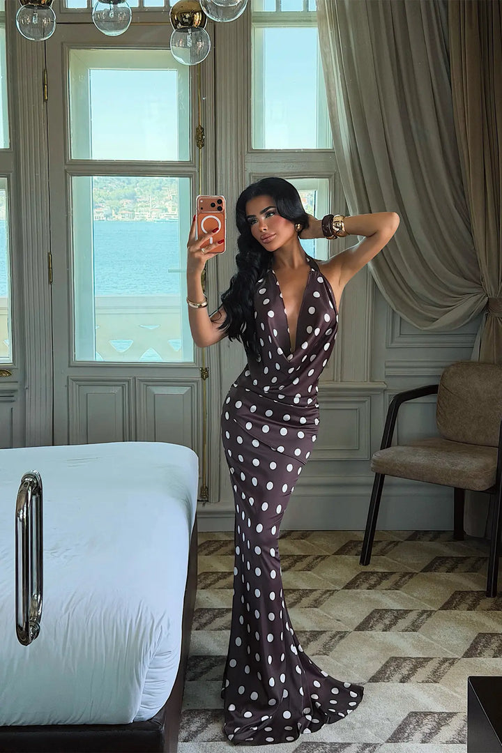 EYY Women Dark Brown Polka Dot Set - St. Peters