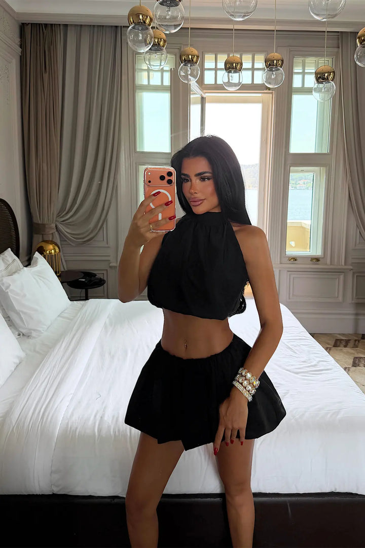 EYY Women Black Shorts Set - Offenburg