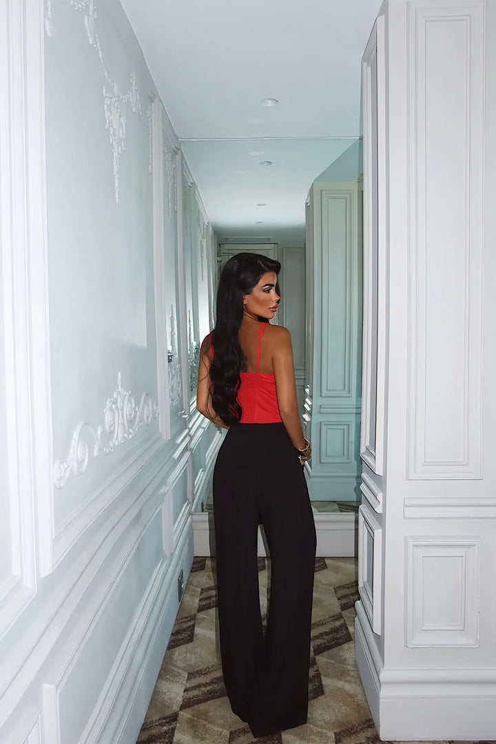 EYY Women Black High-Waisted Trousers - Franconville