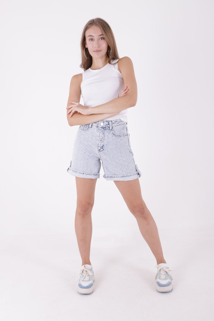 XLJ Double Folded Bottom Denim Short Mixed - Moncada