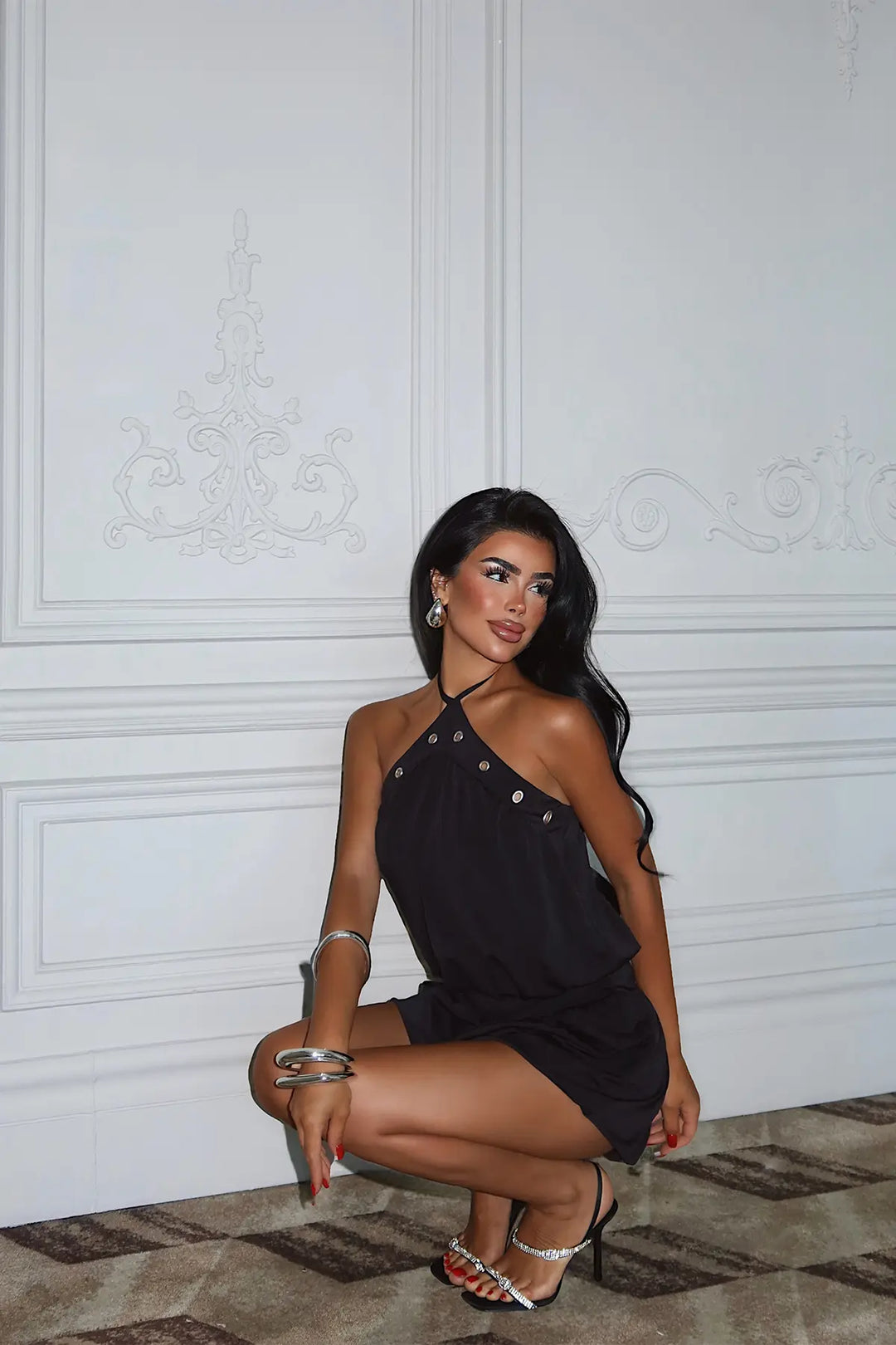 EYY Women Black Tie-Up Mini Dress - San Miguel de Allende
