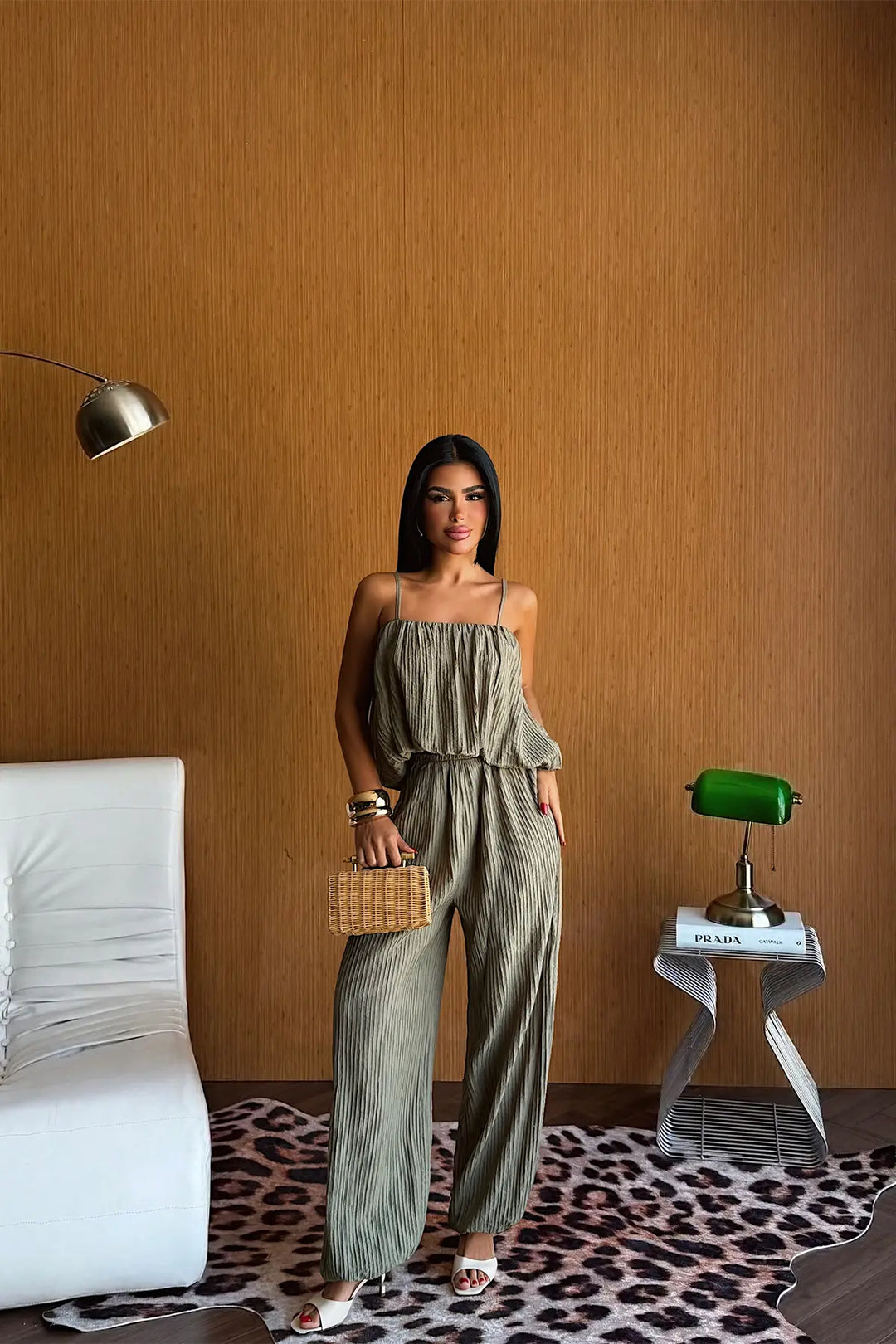 EYY Women Khaki Pants Suit - Loreto