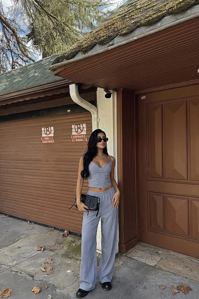 EYY Women Blue Strappy Pants Set - Paramount