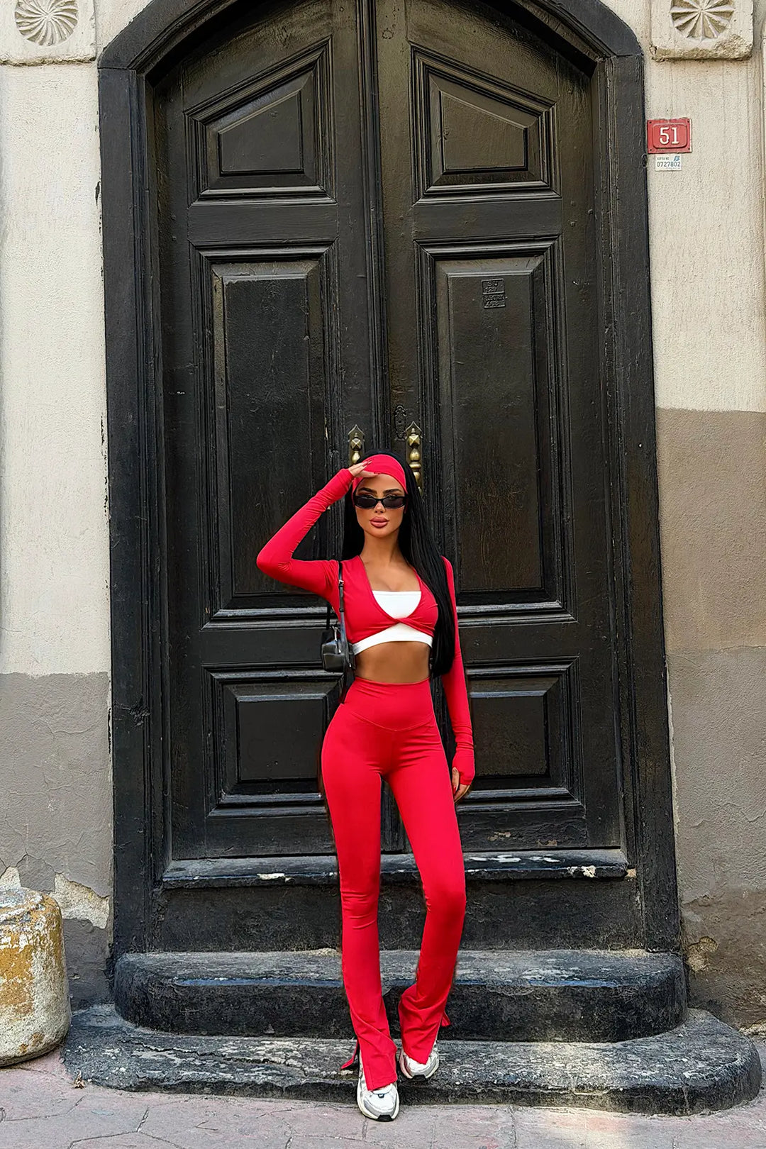 EYY Women Red Harmony 4-Piece Yoga Set - Manfredonia