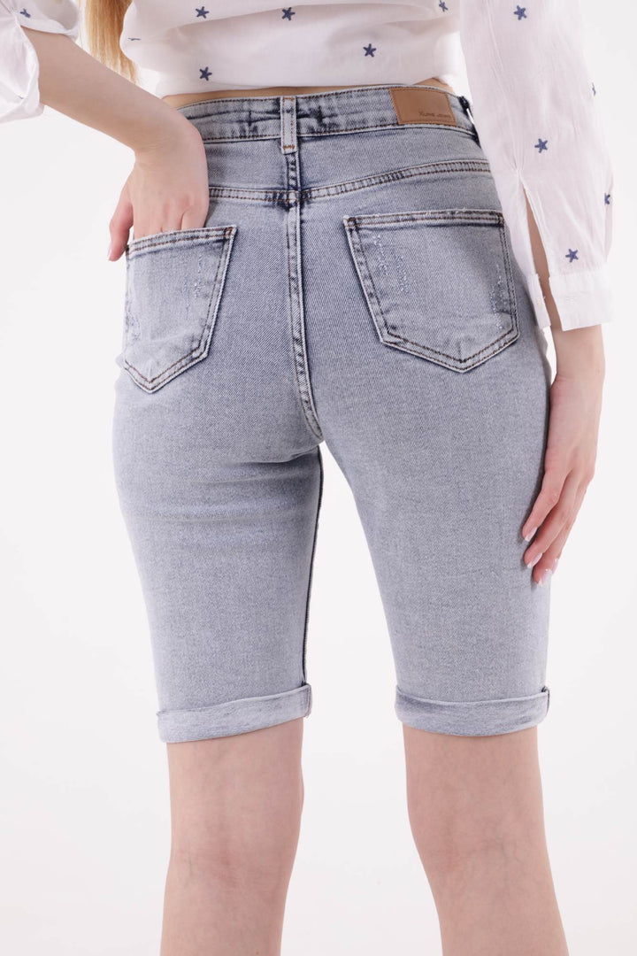 XLJ Denim Short with Double Folded Bottom Ending Mixed - Pasco
