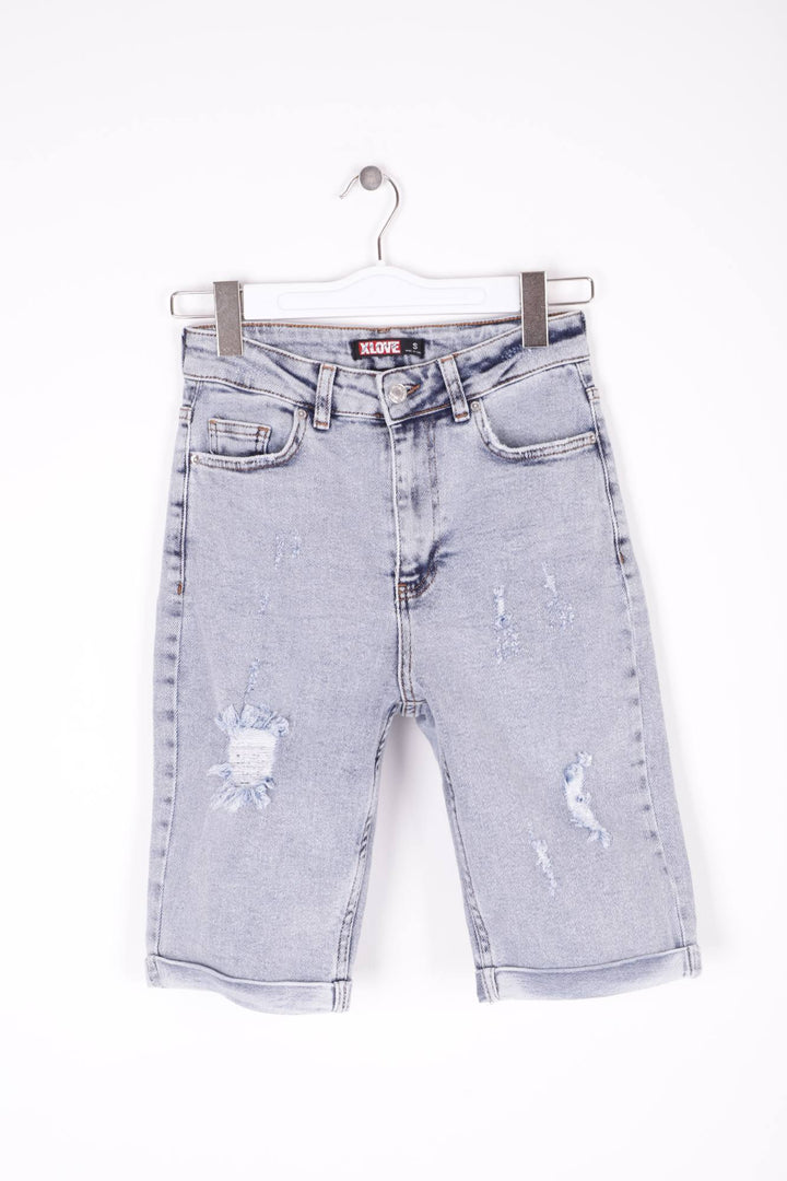 XLJ Denim Short with Double Folded Bottom Ending Mixed - Pasco