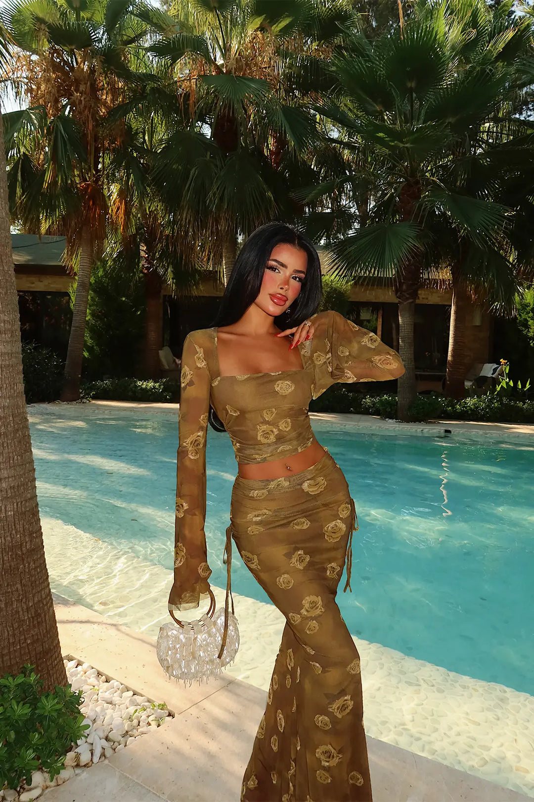 EYY Women Mustard Yellow Floral Pattern Set - Kendall