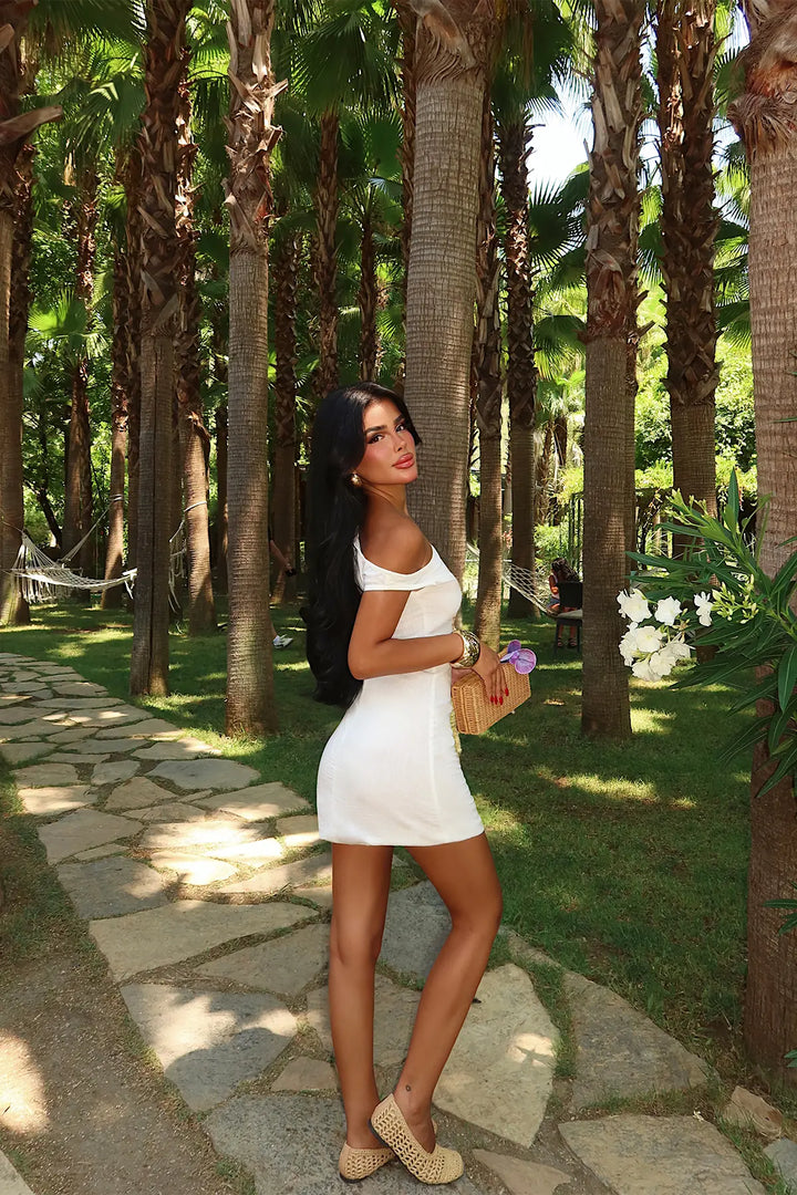 EYY Women White Strappy Mini Dress - St. Paul