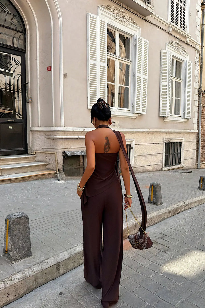 EYY Women Brown Trouser Suit - Bergen op Zoom